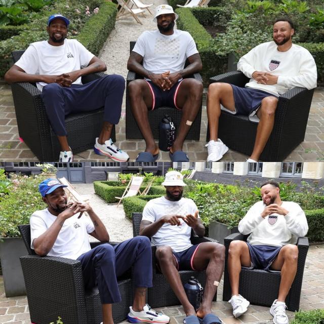 开云APP-詹杜库彼此垂涎！老詹想要KD跳投 库里觊觎LBJ球商